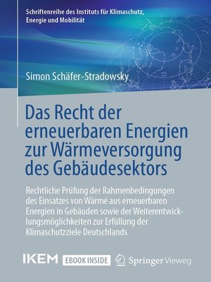 cover image of Das Recht der erneuerbaren Energien zur Wärmeversorgung des Gebäudesektors